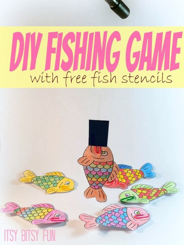 DIY Fun Fishing Game For Kids With Stencils
