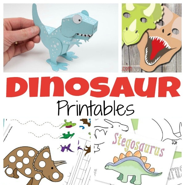 A to of free dinosaur printables for kids