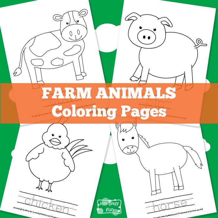 Download Farm Animals Coloring Pages - itsybitsyfun.com