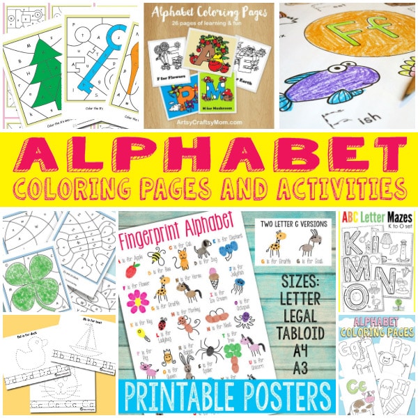Free Alphabet Coloring Pages and Activities