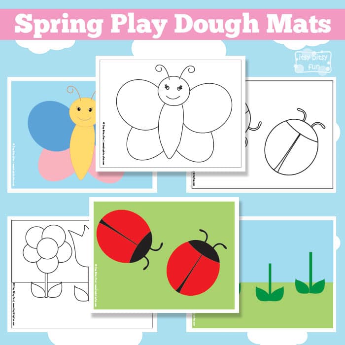 Spring Play Dough Mats Free Printable