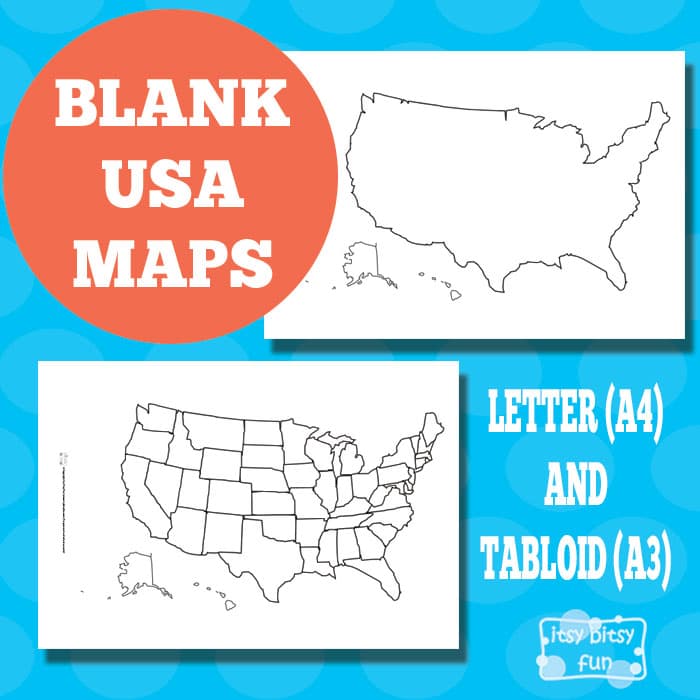 Blank Map of Usa Printable