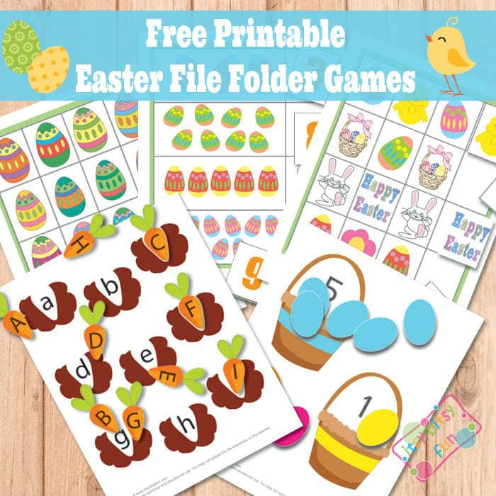 Easter File Folder Games Free Printable for Kids