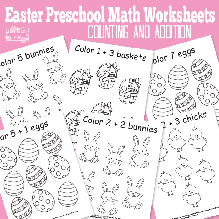 Easter Preschool Math Worksheets