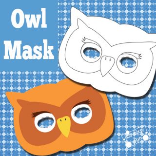 Owl Mask and Template to Color - Itsy Bitsy Fun