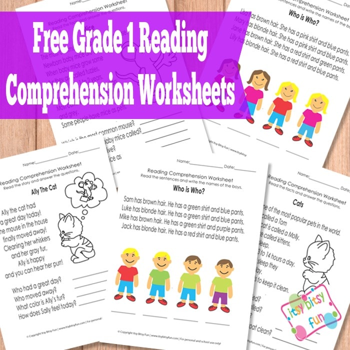 Grade 1 Reading Comprehension Worksheets