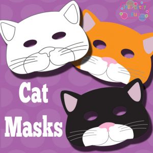 Printable Cat Mask and Template to Color - Itsy Bitsy Fun