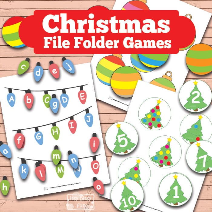 Printable Christmas File Folder Game