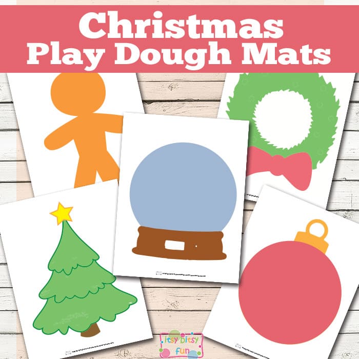 Printable Christmas Play Dough Mats