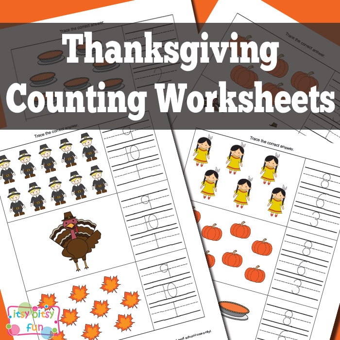 Thanksgiving Counting Worksheets