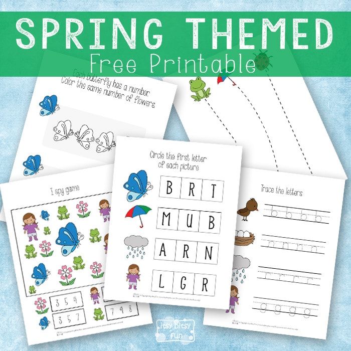 Spring themed printable pack