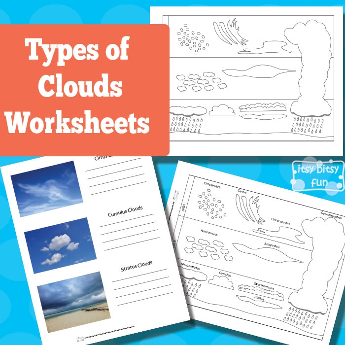 Types of Clouds Free Worksheets