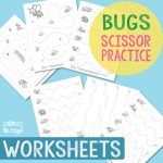 Bugs Scissor Practice Worksheets
