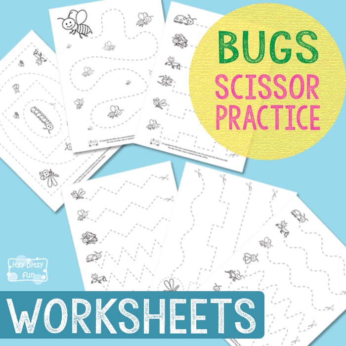 Free Bugs Scissor Practice Worksheets