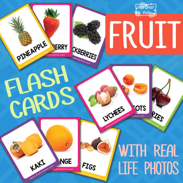Fruit Flashcards with Real Life Photos