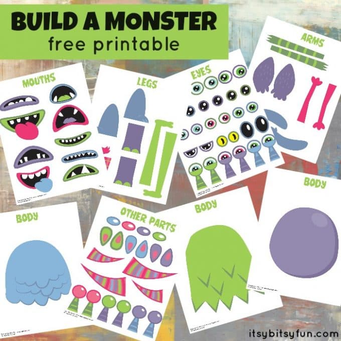 Free Printable Build a Monster - Itsy Bitsy Fun