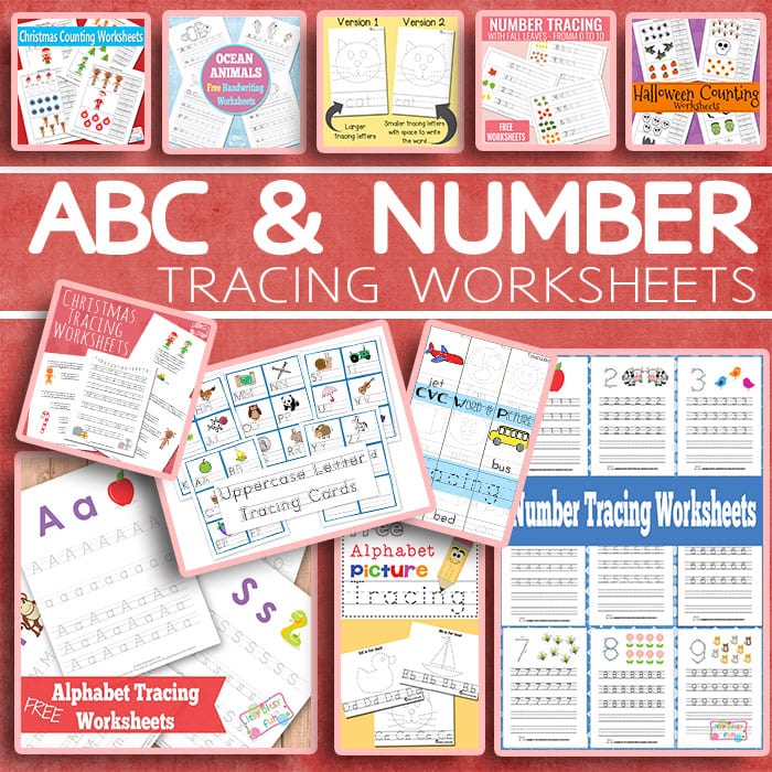 Lovely ABC and Number Tracing Worksheets