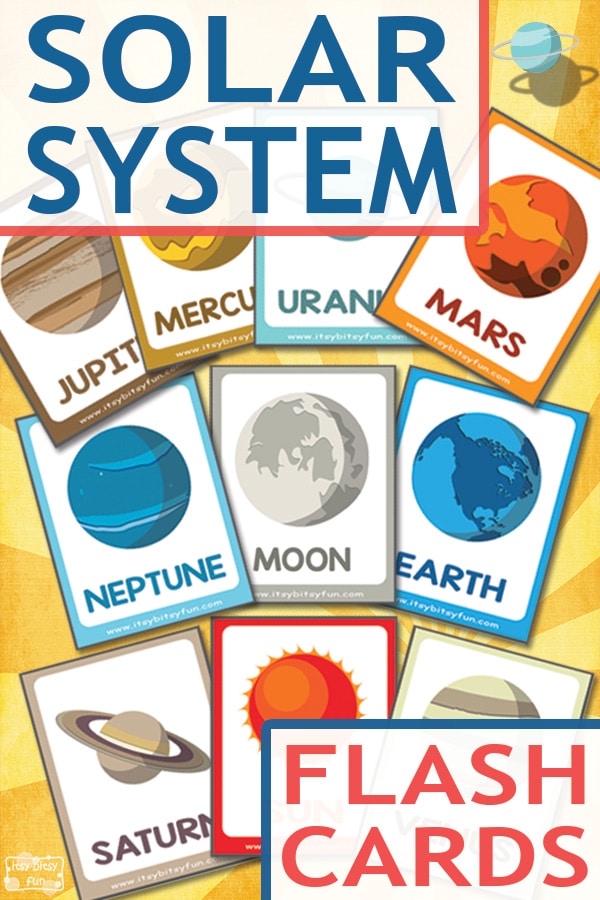 Solar System Flashcards Itsy Bitsy Fun