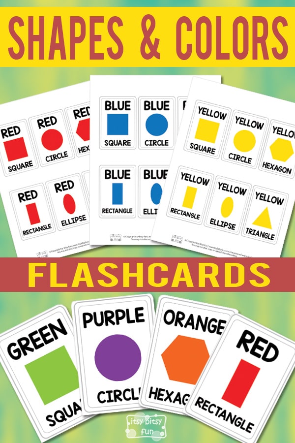 Learning card game  Free Post COLORS & SHAPES Flash cards Educational Kids Game 