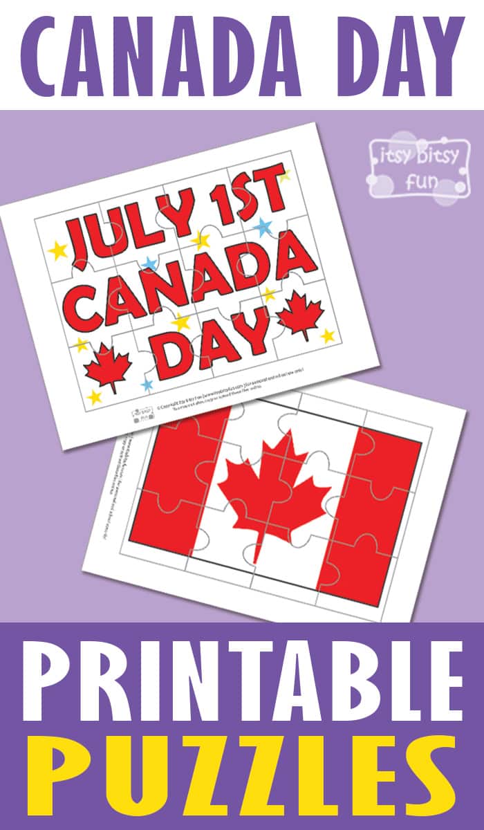 Canada Day Free Printable Puzzles for Kids