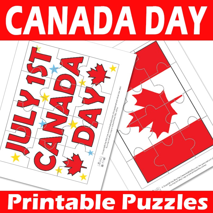 Cool Canada Day Printable Puzzles