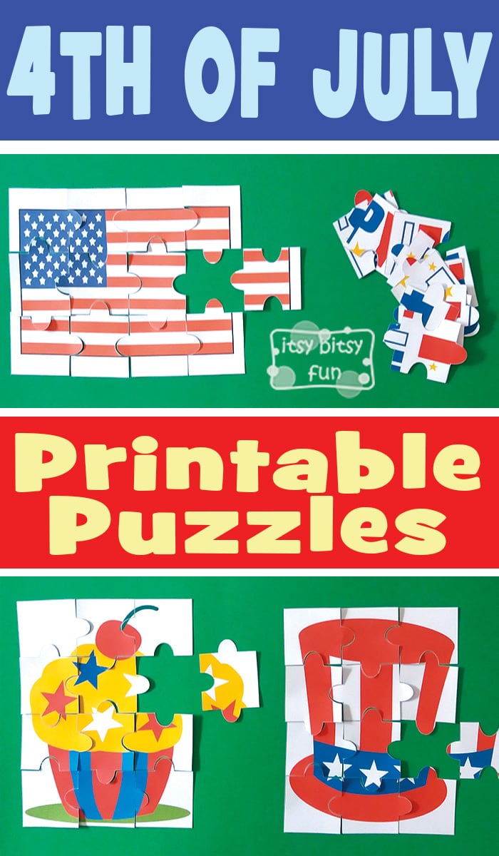 Fun 4th of July Printable Puzzles for Kids