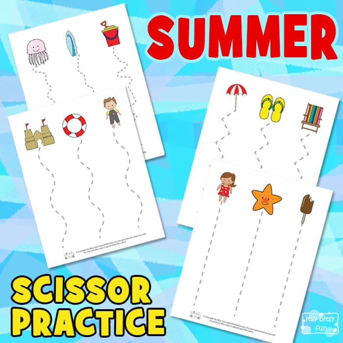 Summer Scissor Practice Sheets