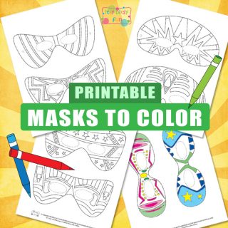Halloween Masks for Kids - to color - Itsy Bitsy Fun