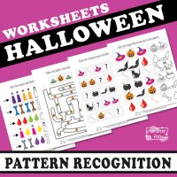 Halloween Pattern Recognition Worksheets