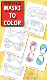 Halloween Masks for Kids - to color - Itsy Bitsy Fun
