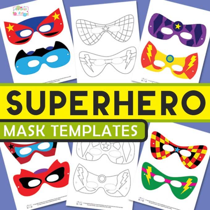 Superhero Mask Template - Itsy Bitsy Fun