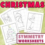 Christmas Lines of Symmetry Worksheets