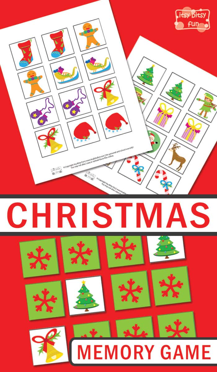 Christmas Memory Game For Kids Itsy Bitsy Fun