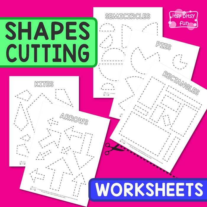 Fun Shapes Cutting Worksheets