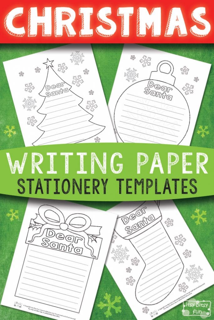 Printable Christmas Writing Stationery Papers