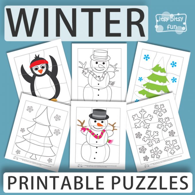 Printable Winter Puzzles for Kids Itsy Bitsy Fun