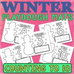 Winter Playdough Mats Counting to 10
