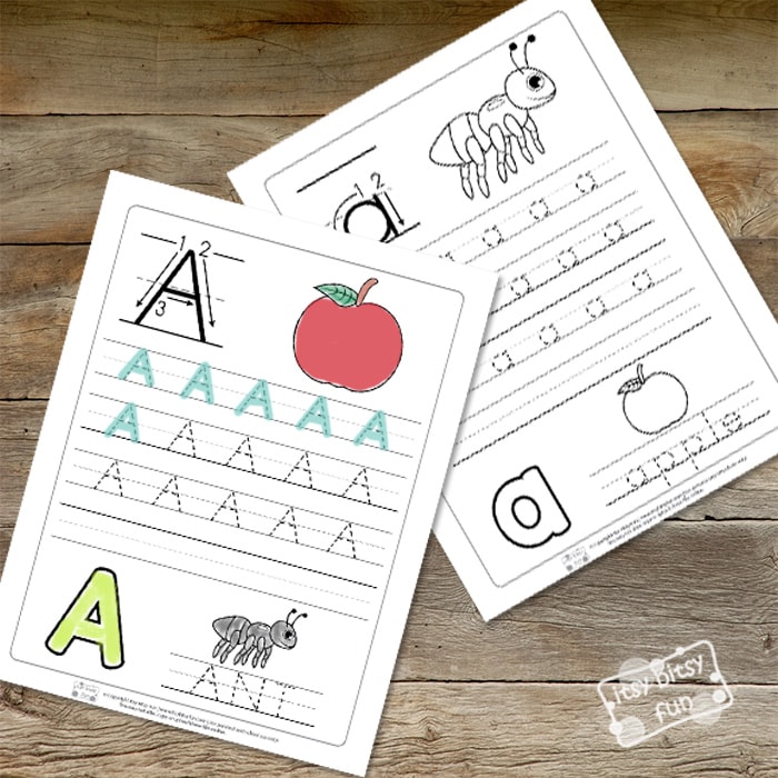 Trace the Letter A Worksheets