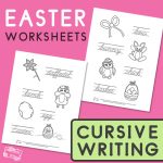 Easter Cursive Tracing Worksheets