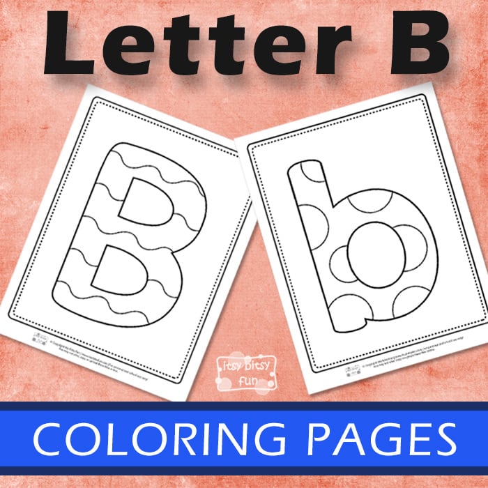 Letter B Coloring Pages for Kids