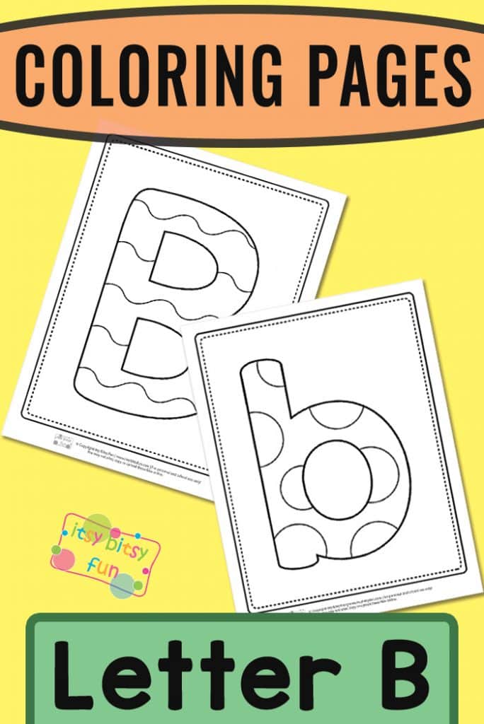 Letter b coloring pages itsy bitsy fun