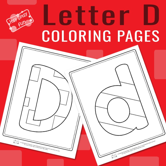Letter D Coloring Pages for Kids