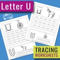 Letter U Tracing Worksheets