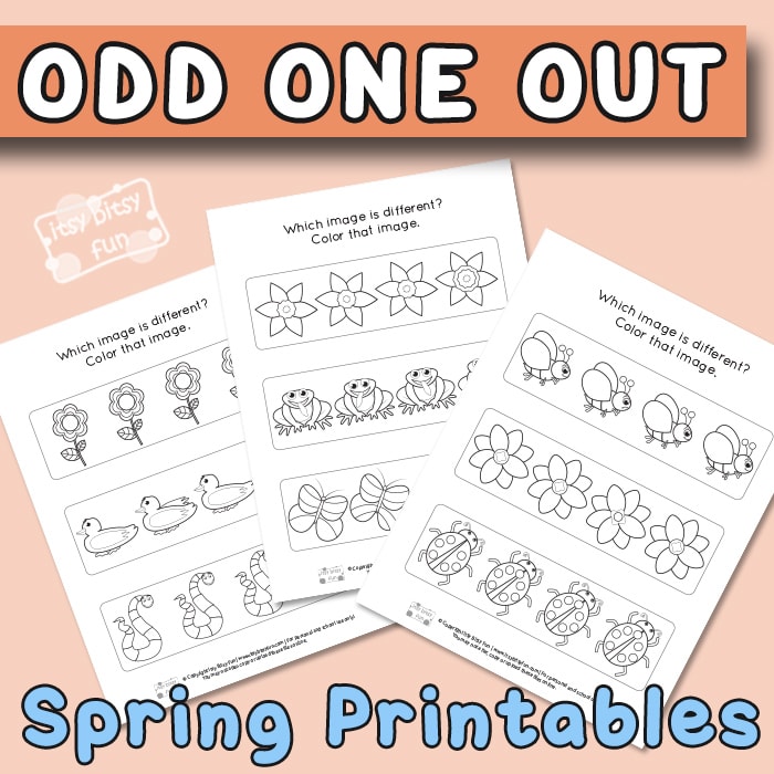 Spring Odd One Out Printables