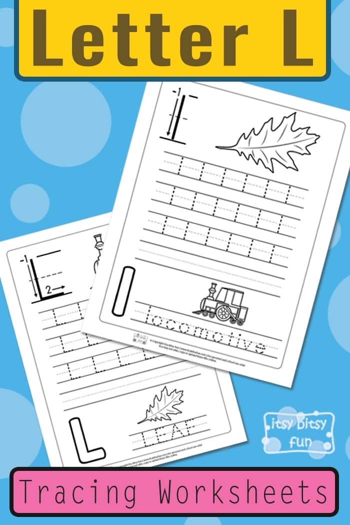 Letter L Tracing Worksheets Itsybitsyfun