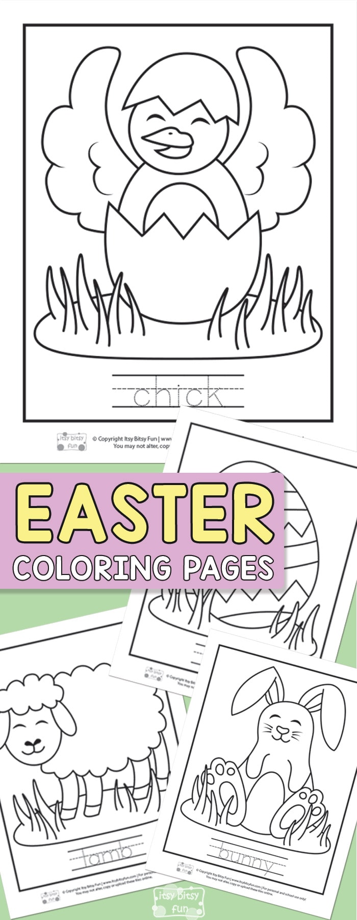 Free Printable Easter Coloring Pages for Kids #coloringpagesforkids #freeprintables #easterprintables