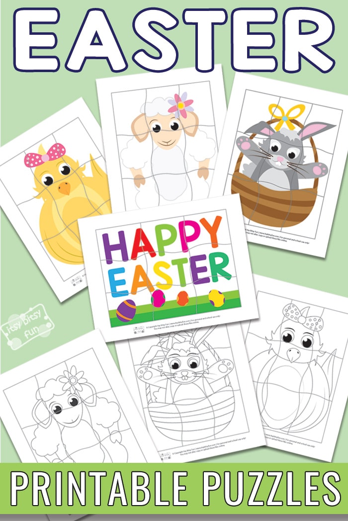 Easter Printable Puzzles for Kids #freeprintables #easterprintables #printablepuzzles 
