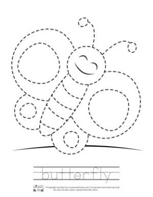 Butterfly Tracing Coloring Page for Kids