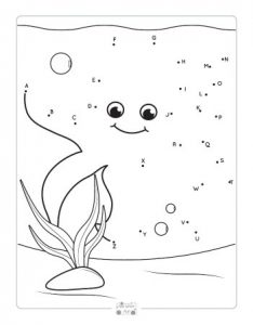 Ocean Animals Alphabet Dot to Dot Worksheets - Itsy Bitsy Fun