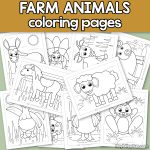 Free Farm Animals Coloring Pages for Kids
